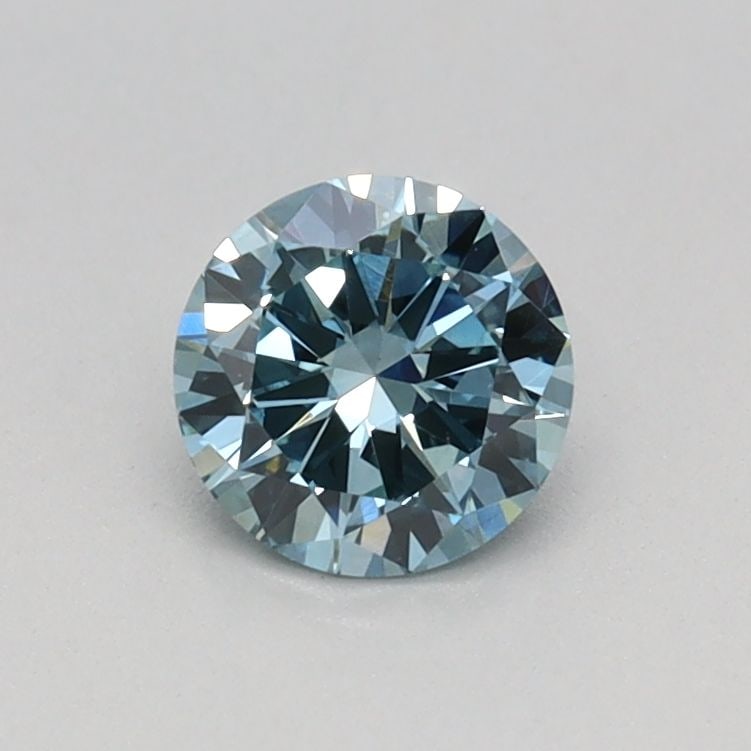 Loose Diamond - ROUND 0.39ct Fancy Vivid Green Blue VS1 (1 of 1)