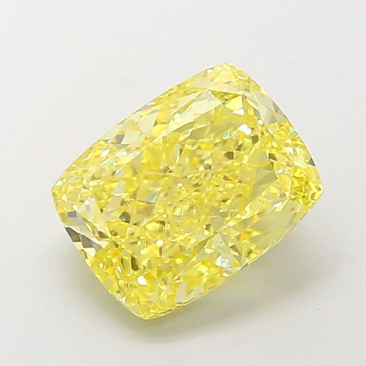 Loose Diamond - CUSHION MODIFIED 4.09ct Fancy Intense Yellow VVS2 (1 of 1)