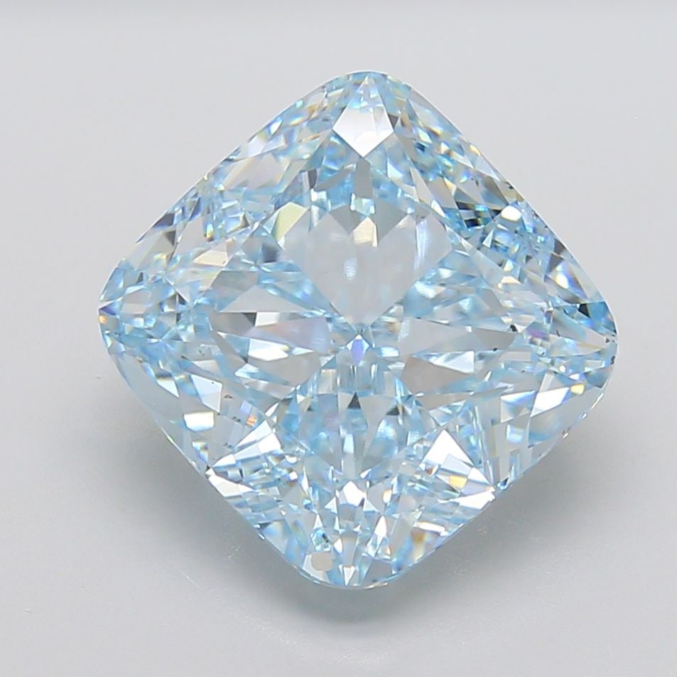 Loose Diamond - CUSHION MODIFIED 14.74ct Fancy Blue VS2: Loose Diamond - CUSHION MODIFIED 14.74ct Fancy Blue VS2 Source: This is a real non-mined Diamond that has been grown in a lab Shape: CUSHION MODIFIED Carats: 14.74 Color: Fancy Blue Certification: