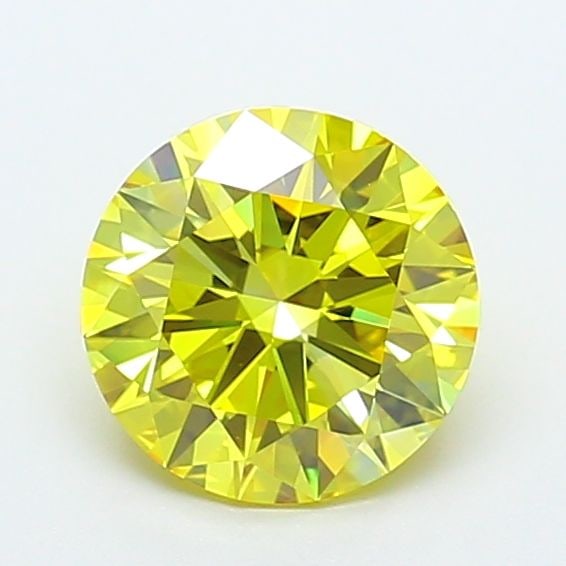 Ideal Loose Diamond - ROUND 2.11ct Fancy Vivid Yellow VVS2 (1 of 1)