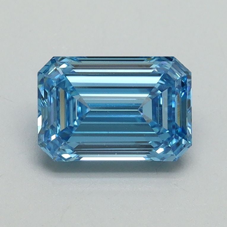 Loose Diamond - EMERALD 1.04ct Fancy Vivid Blue VS1: Loose Diamond - EMERALD 1.04ct Fancy Vivid Blue VS1 Source: This is a real non-mined Diamond that has been grown in a lab Shape: EMERALD Carats: 1.04 Color: Fancy Vivid Blue Certification: IGI Video: