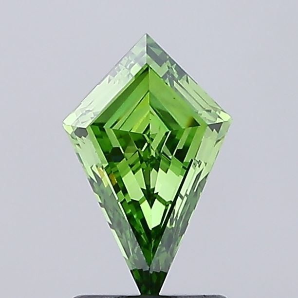 Loose Diamond - KITE 1.12ct Fancy Vivid Green VS1: Loose Diamond - KITE 1.12ct Fancy Vivid Green VS1 Source: This is a real non-mined Diamond that has been grown in a lab Shape: KITE Carats: 1.12 Color: Fancy Vivid Green Certification: IGI Video: