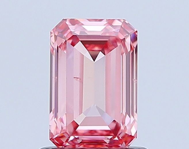 Loose Diamond - EMERALD 1.01ct Fancy Light Reddish Pink VS2: Loose Diamond - EMERALD 1.01ct Fancy Light Reddish Pink VS2 Source: This is a real non-mined Diamond that has been grown in a lab Shape: EMERALD Carats: 1.01 Color: Fancy Light Reddish Pink Certificat