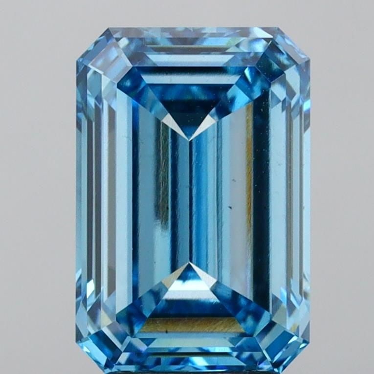 Loose Diamond - EMERALD 4.17ct Fancy Vivid Blue VS2: Loose Diamond - EMERALD 4.17ct Fancy Vivid Blue VS2 Source: This is a real non-mined Diamond that has been grown in a lab Shape: EMERALD Carats: 4.17 Color: Fancy Vivid Blue Certification: IGI Video: