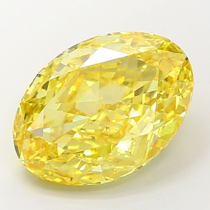 Loose Diamond - OVAL 8.14ct Fancy Vivid Yellow VS2: Loose Diamond - OVAL 8.14ct Fancy Vivid Yellow VS2 Source: This is a real non-mined Diamond that has been grown in a lab Shape: OVAL Carats: 8.14 Color: Fancy Vivid Yellow Certification: IGI Video: