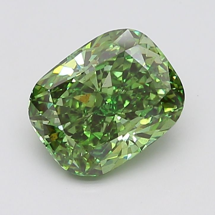 Loose Diamond - CUSHION BRILLIANT 5.18ct Fancy Vivid Green SI1 (1 of 1)