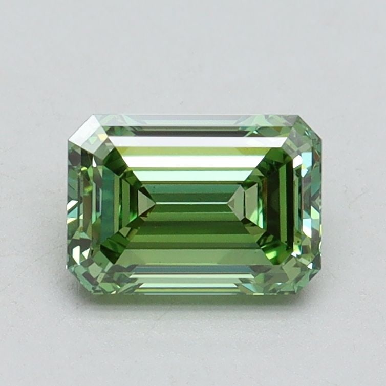 Loose Diamond - EMERALD 1.03ct Fancy Vivid Green VS1: Loose Diamond - EMERALD 1.03ct Fancy Vivid Green VS1 Source: This is a real non-mined Diamond that has been grown in a lab Shape: EMERALD Carats: 1.03 Color: Fancy Vivid Green Certification: IGI