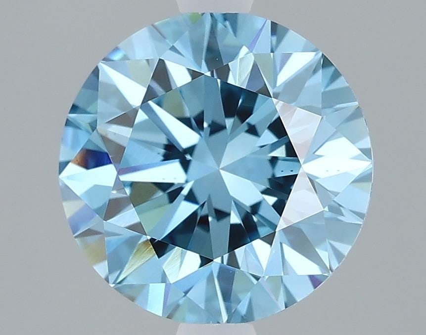 Loose Diamond - ROUND 2.15ct Fancy Vivid Blue VS1: Loose Diamond - ROUND 2.15ct Fancy Vivid Blue VS1 Source: This is a real non-mined Diamond that has been grown in a lab Shape: ROUND Carats: 2.15 Color: Fancy Vivid Blue Certification: IGI Video: