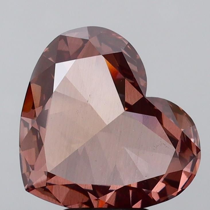 Loose Diamond - HEART 4.05ct Fancy Vivid Pinkish Brown VS2 (1 of 1)