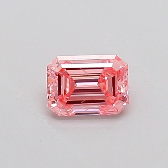 Loose Diamond - EMERALD 0.3ct Fancy Vivid Pink VS2: Loose Diamond - EMERALD 0.3ct Fancy Vivid Pink VS2 Source: This is a real non-mined Diamond that has been grown in a lab Shape: EMERALD Carats: 0.3 Color: Fancy Vivid Pink Certification: IGI Video: