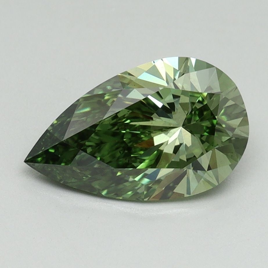 Loose Diamond - PEAR 1.58ct Fancy Vivid Green VS2: Loose Diamond - PEAR 1.58ct Fancy Vivid Green VS2 Source: This is a real non-mined Diamond that has been grown in a lab Shape: PEAR Carats: 1.58 Color: Fancy Vivid Green Certification: IGI Video: