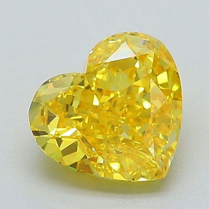 Loose Diamond - HEART 1.56ct Fancy Vivid Yellow VS1: Loose Diamond - HEART 1.56ct Fancy Vivid Yellow VS1 Source: This is a real non-mined Diamond that has been grown in a lab Shape: HEART Carats: 1.56 Color: Fancy Vivid Yellow Certification: IGI Video: