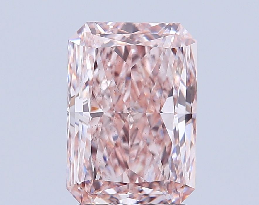 Loose Diamond - RADIANT 3.0ct Pinkish Brown VS2: Loose Diamond - RADIANT 3.0ct Pinkish Brown VS2 Source: This is a real non-mined Diamond that has been grown in a lab Shape: RADIANT Carats: 3.0 Color: Pinkish Brown Certification: IGI Video:
