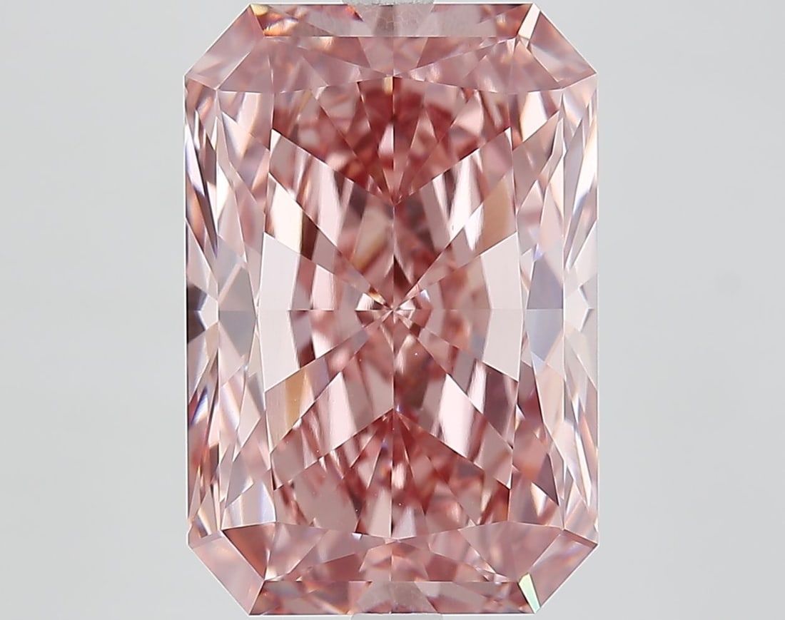 Loose Diamond - RADIANT 8.02ct Fancy Vivid Brownish Pink VVS2: Loose Diamond - RADIANT 8.02ct Fancy Vivid Brownish Pink VVS2 Source: This is a real non-mined Diamond that has been grown in a lab Shape: RADIANT Carats: 8.02 Color: Fancy Vivid Brownish Pink Certifi