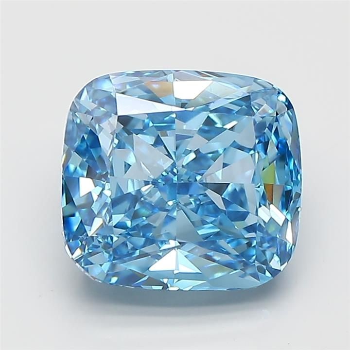Loose Diamond - CUSHION MODIFIED 5.05ct Fancy Vivid Blue VS1: Loose Diamond - CUSHION MODIFIED 5.05ct Fancy Vivid Blue VS1 Source: This is a real non-mined Diamond that has been grown in a lab Shape: CUSHION MODIFIED Carats: 5.05 Color: Fancy Vivid Blue Certific