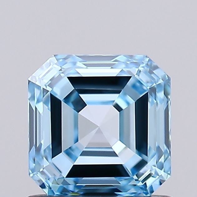 Loose Diamond - ASSCHER 0.97ct Fancy Vivid Blue VVS1: Loose Diamond - ASSCHER 0.97ct Fancy Vivid Blue VVS1 Source: This is a real non-mined Diamond that has been grown in a lab Shape: ASSCHER Carats: 0.97 Color: Fancy Vivid Blue Certification: IGI Video: