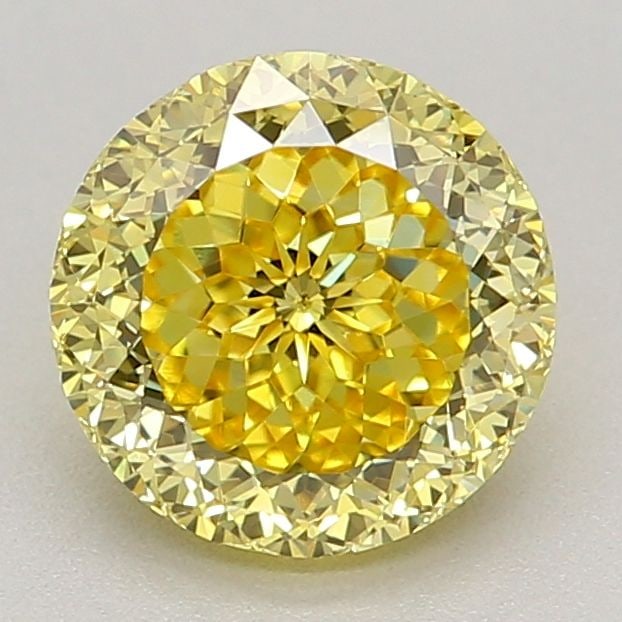 Loose Diamond - ROUND 1.04ct Fancy Vivid Yellow VVS2: Loose Diamond - ROUND 1.04ct Fancy Vivid Yellow VVS2 Source: This is a real non-mined Diamond that has been grown in a lab Shape: ROUND Carats: 1.04 Color: Fancy Vivid Yellow Certification: IGI Video: