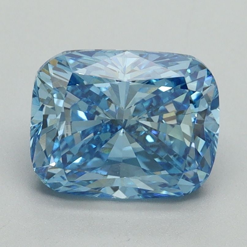 Loose Diamond - CUSHION BRILLIANT 2.07ct Fancy Vivid Blue VS2: Loose Diamond - CUSHION BRILLIANT 2.07ct Fancy Vivid Blue VS2 Source: This is a real non-mined Diamond that has been grown in a lab Shape: CUSHION BRILLIANT Carats: 2.07 Color: Fancy Vivid Blue Certif