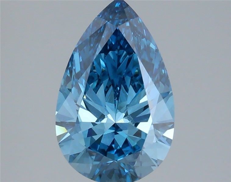 Loose Diamond - PEAR 2.37ct Fancy Vivid Blue VS1: Loose Diamond - PEAR 2.37ct Fancy Vivid Blue VS1 Source: This is a real non-mined Diamond that has been grown in a lab Shape: PEAR Carats: 2.37 Color: Fancy Vivid Blue Certification: IGI Video: