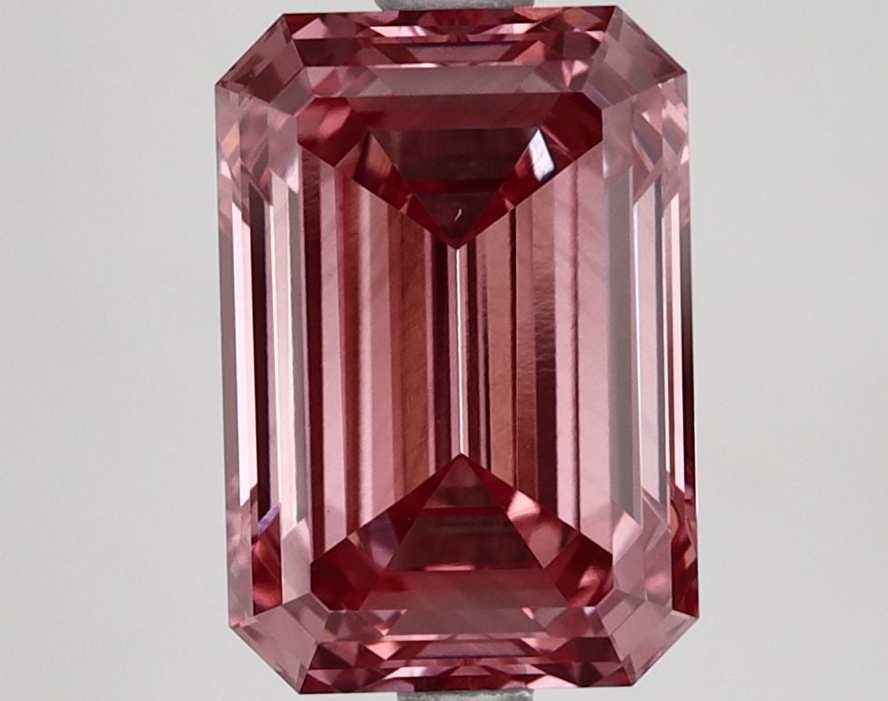 Loose Diamond - EMERALD 2.9ct Fancy Vivid Brownish Pink VS1 (1 of 1)