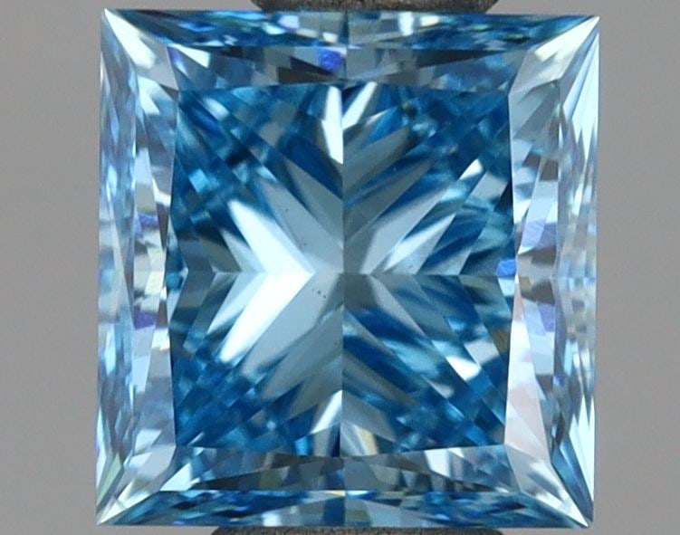 Loose Diamond - PRINCESS 1.0ct Fancy Vivid Blue VS1: Loose Diamond - PRINCESS 1.0ct Fancy Vivid Blue VS1 Source: This is a real non-mined Diamond that has been grown in a lab Shape: PRINCESS Carats: 1.0 Color: Fancy Vivid Blue Certification: IGI Video: