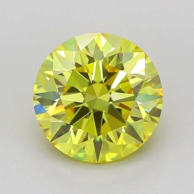 Ideal Loose Diamond - ROUND 1.52ct Fancy Vivid Yellow VS1: Ideal Loose Diamond - ROUND 1.52ct Fancy Vivid Yellow VS1 Source: This is a real non-mined Diamond that has been grown in a lab Shape: ROUND Carats: 1.52 Color: Fancy Vivid Yellow Certification: IGI V