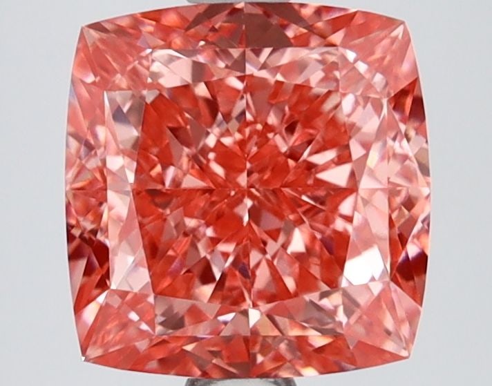 Loose Diamond - CUSHION MODIFIED 2.72ct Fancy Vivid Pink VVS2: Loose Diamond - CUSHION MODIFIED 2.72ct Fancy Vivid Pink VVS2 Source: This is a real non-mined Diamond that has been grown in a lab Shape: CUSHION MODIFIED Carats: 2.72 Color: Fancy Vivid Pink Certifi