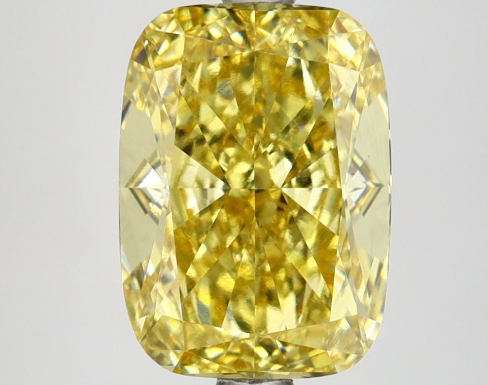 Loose Diamond - CUSHION MODIFIED 3.67ct Fancy Vivid Yellow VVS2 (1 of 1)