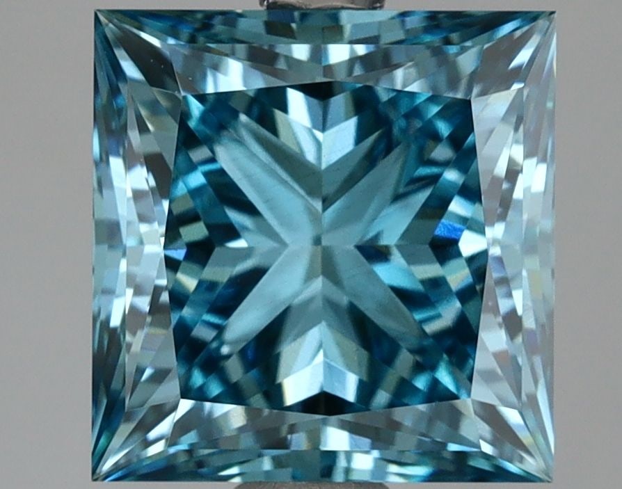 Loose Diamond - PRINCESS 3.52ct Fancy Vivid Blue VS2 (1 of 1)