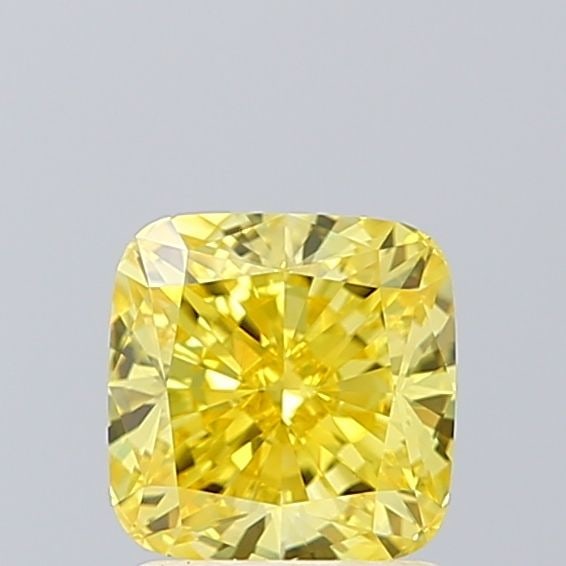 Loose Diamond - CUSHION MODIFIED 1.52ct Fancy Vivid Yellow VS1: Loose Diamond - CUSHION MODIFIED 1.52ct Fancy Vivid Yellow VS1 Source: This is a real non-mined Diamond that has been grown in a lab Shape: CUSHION MODIFIED Carats: 1.52 Color: Fancy Vivid Yellow Cert