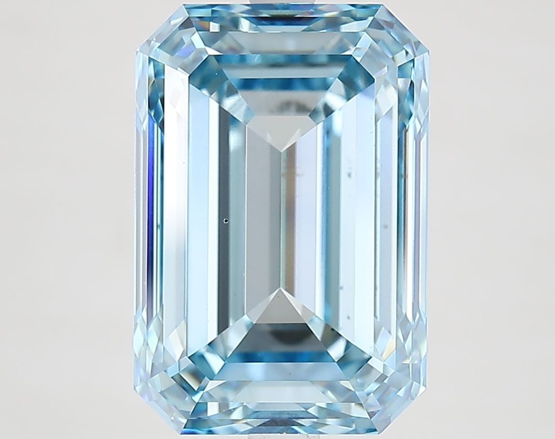 Loose Diamond - EMERALD 8.08ct Fancy Intense Blue VS2: Loose Diamond - EMERALD 8.08ct Fancy Intense Blue VS2 Source: This is a real non-mined Diamond that has been grown in a lab Shape: EMERALD Carats: 8.08 Color: Fancy Intense Blue Certification: IGI Vid