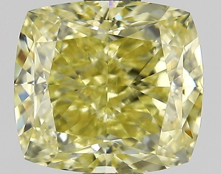 Loose Diamond - CUSHION MODIFIED 1.36ct Fancy Intense Yellow VS1: Loose Diamond - CUSHION MODIFIED 1.36ct Fancy Intense Yellow VS1 Source: This is a real non-mined Diamond that has been grown in a lab Shape: CUSHION MODIFIED Carats: 1.36 Color: Fancy Intense Yellow