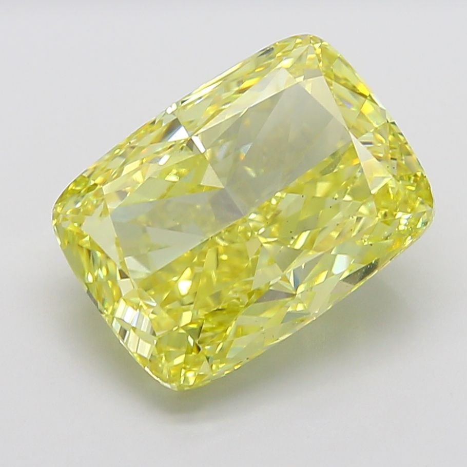 Loose Diamond - CUSHION MODIFIED 11.73ct Fancy Intense Yellow VS2: Loose Diamond - CUSHION MODIFIED 11.73ct Fancy Intense Yellow VS2 Source: This is a real non-mined Diamond that has been grown in a lab Shape: CUSHION MODIFIED Carats: 11.73 Color: Fancy Intense Yello