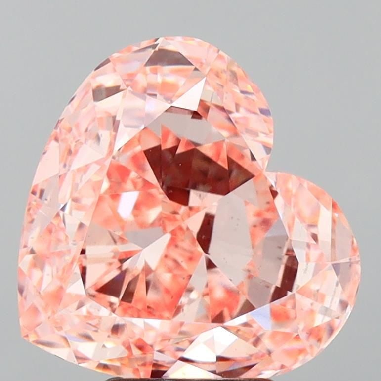 Loose Diamond - HEART 5.11ct Fancy Intense Pink VS1: Loose Diamond - HEART 5.11ct Fancy Intense Pink VS1 Source: This is a real non-mined Diamond that has been grown in a lab Shape: HEART Carats: 5.11 Color: Fancy Intense Pink Certification: IGI Video: