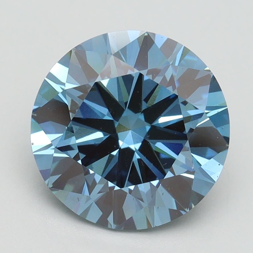 Ideal Loose Diamond - ROUND 3.0ct Fancy Vivid Blue VS1 (1 of 1)