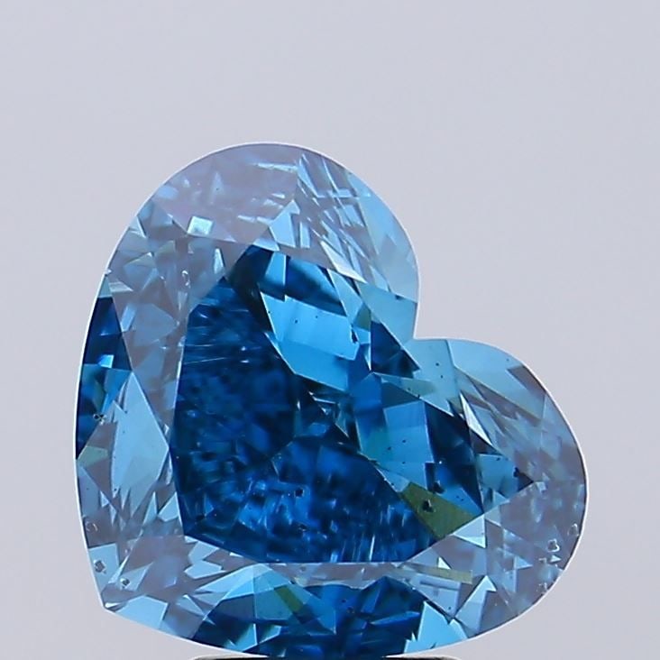 Loose Diamond - HEART 5.06ct Fancy Vivid Blue SI1: Loose Diamond - HEART 5.06ct Fancy Vivid Blue SI1 Source: This is a real non-mined Diamond that has been grown in a lab Shape: HEART Carats: 5.06 Color: Fancy Vivid Blue Certification: IGI Video: