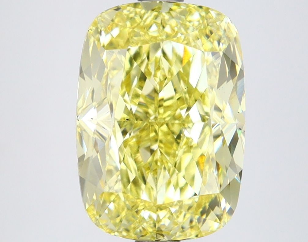 Loose Diamond - CUSHION MODIFIED 4.01ct Fancy Vivid Yellow VS1: Loose Diamond - CUSHION MODIFIED 4.01ct Fancy Vivid Yellow VS1 Source: This is a real non-mined Diamond that has been grown in a lab Shape: CUSHION MODIFIED Carats: 4.01 Color: Fancy Vivid Yellow Cert