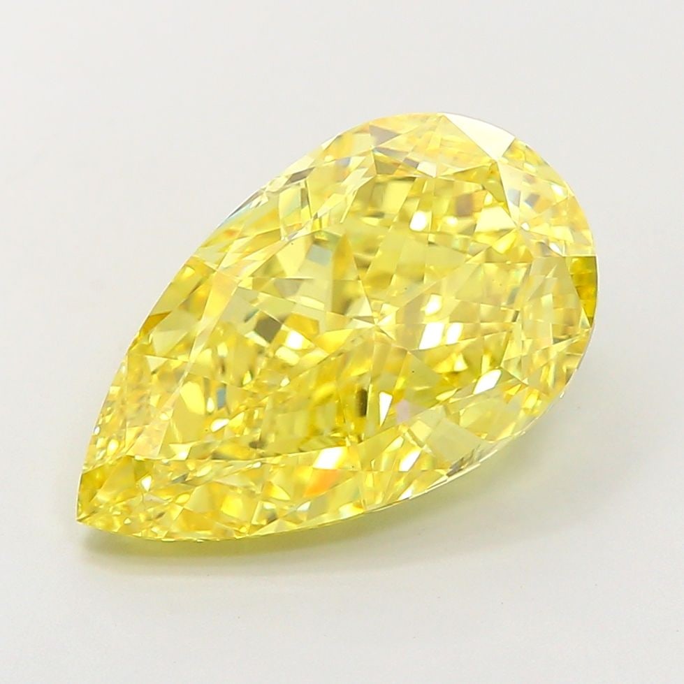 Loose Diamond - PEAR 6.06ct Fancy Vivid Yellow VS1 (1 of 1)