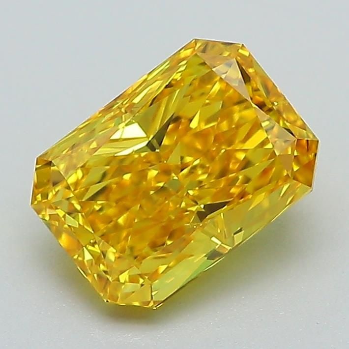 Loose Diamond - RADIANT 1.58ct Fancy Vivid Yellow VS2: Loose Diamond - RADIANT 1.58ct Fancy Vivid Yellow VS2 Source: This is a real non-mined Diamond that has been grown in a lab Shape: RADIANT Carats: 1.58 Color: Fancy Vivid Yellow Certification: IGI Vid