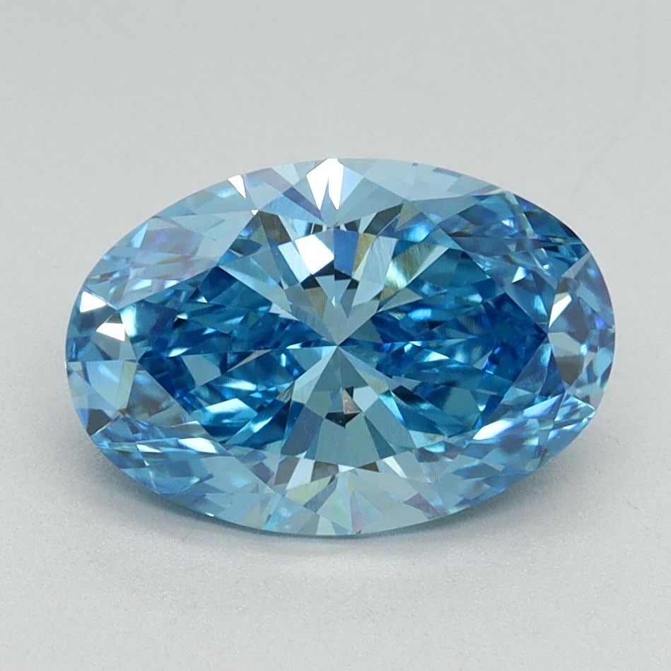 Loose Diamond - OVAL 2.12ct Fancy Vivid Blue VS1: Loose Diamond - OVAL 2.12ct Fancy Vivid Blue VS1 Source: This is a real non-mined Diamond that has been grown in a lab Shape: OVAL Carats: 2.12 Color: Fancy Vivid Blue Certification: IGI Video: