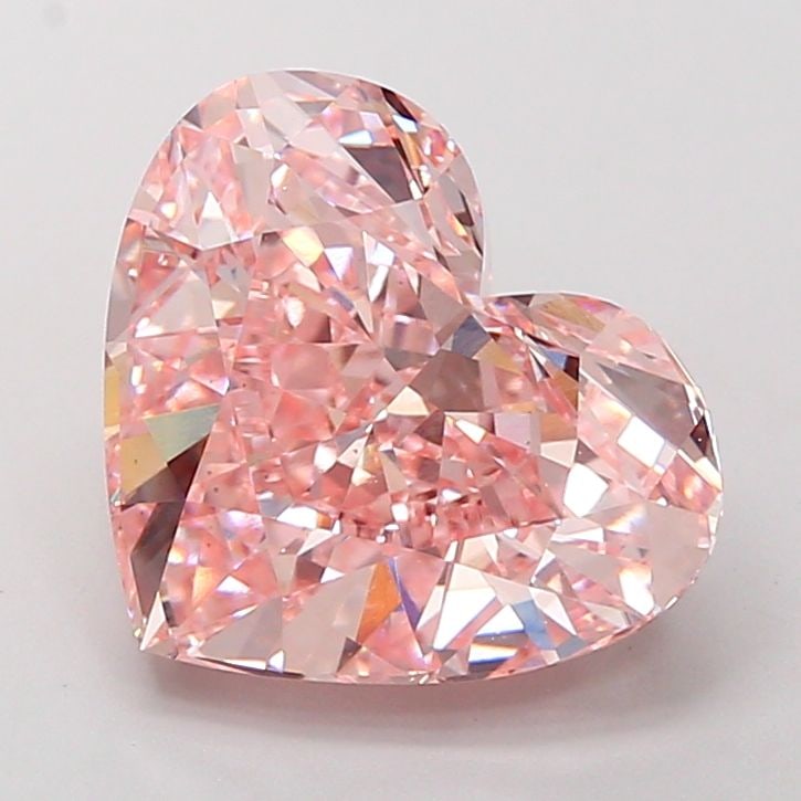 Loose Diamond - HEART 5.55ct Fancy Intense Pink VS2: Loose Diamond - HEART 5.55ct Fancy Intense Pink VS2 Source: This is a real non-mined Diamond that has been grown in a lab Shape: HEART Carats: 5.55 Color: Fancy Intense Pink Certification: IGI Video: