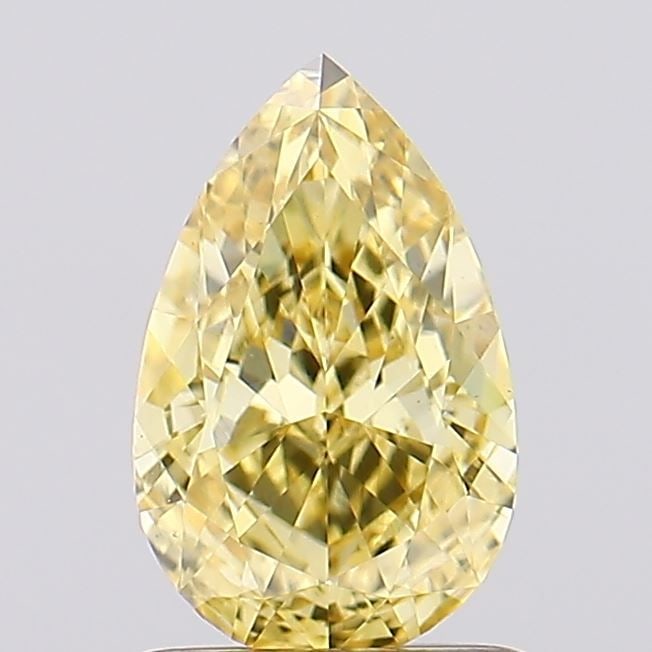 Loose Diamond - PEAR 1.27ct Fancy Vivid Yellow VS1: Loose Diamond - PEAR 1.27ct Fancy Vivid Yellow VS1 Source: This is a real non-mined Diamond that has been grown in a lab Shape: PEAR Carats: 1.27 Color: Fancy Vivid Yellow Certification: IGI Video: