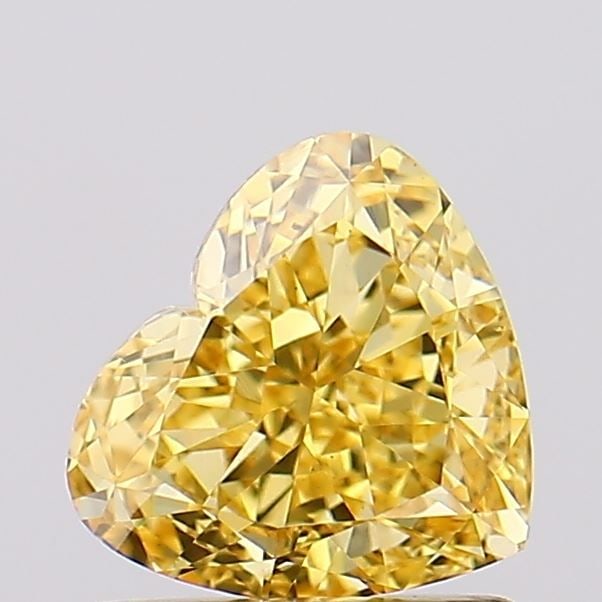 Loose Diamond - HEART 1.03ct Fancy Intense Yellow VS1: Loose Diamond - HEART 1.03ct Fancy Intense Yellow VS1 Source: This is a real non-mined Diamond that has been grown in a lab Shape: HEART Carats: 1.03 Color: Fancy Intense Yellow Certification: IGI Vid