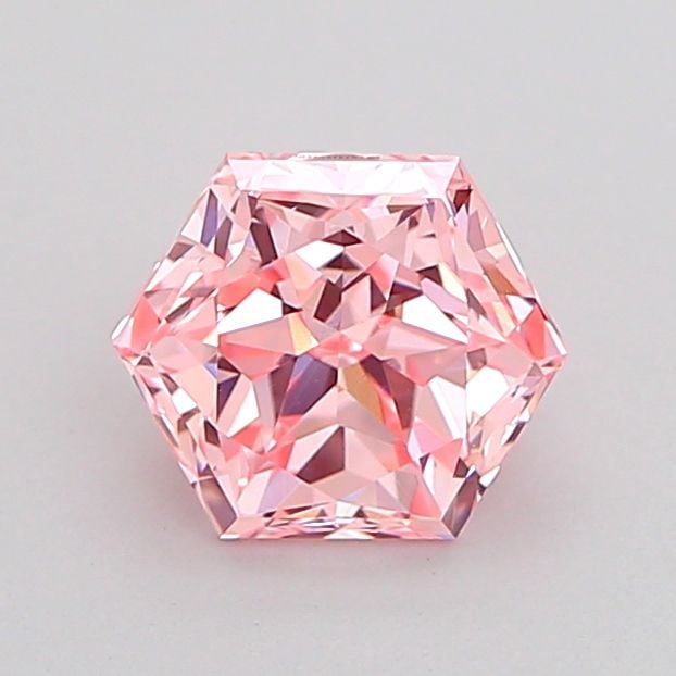 Loose Diamond - HEXAGONAL 1.01ct Fancy Vivid Pink VVS2: Loose Diamond - HEXAGONAL 1.01ct Fancy Vivid Pink VVS2 Source: This is a real non-mined Diamond that has been grown in a lab Shape: HEXAGONAL Carats: 1.01 Color: Fancy Vivid Pink Certification: IGI Vi