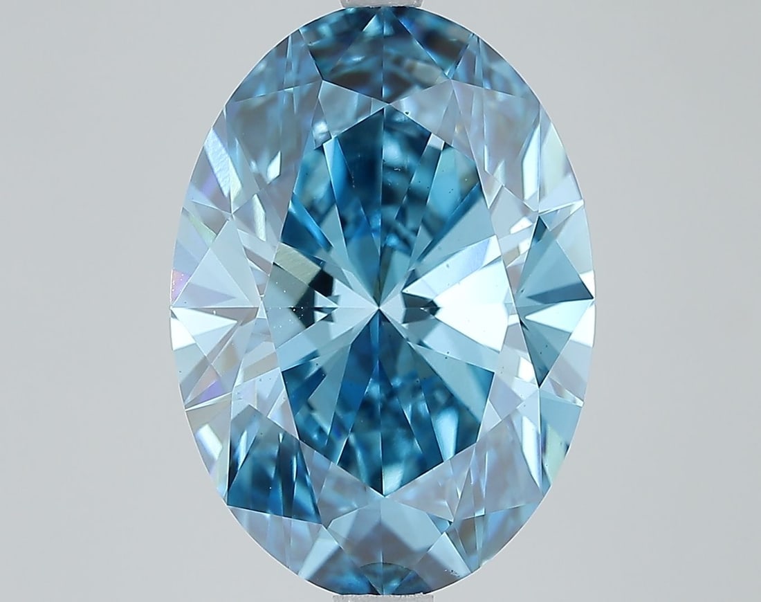 Loose Diamond - OVAL 7.12ct Fancy Vivid Blue VS1 (1 of 1)
