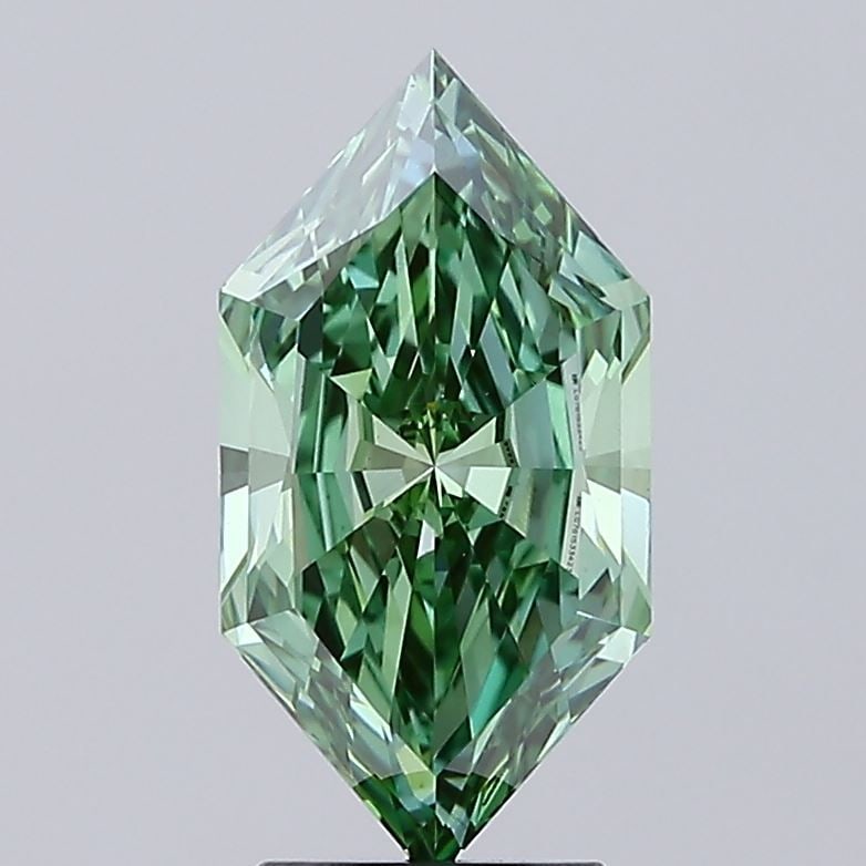 Loose Diamond - HEXAGONAL 3.01ct Fancy Vivid Green VVS2 (1 of 1)