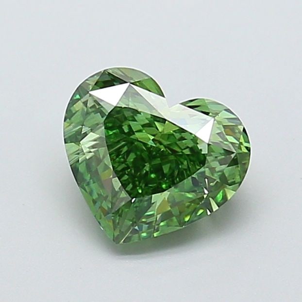 Loose Diamond - HEART 2.02ct Fancy Vivid Green VS1: Loose Diamond - HEART 2.02ct Fancy Vivid Green VS1 Source: This is a real non-mined Diamond that has been grown in a lab Shape: HEART Carats: 2.02 Color: Fancy Vivid Green Certification: IGI Video: