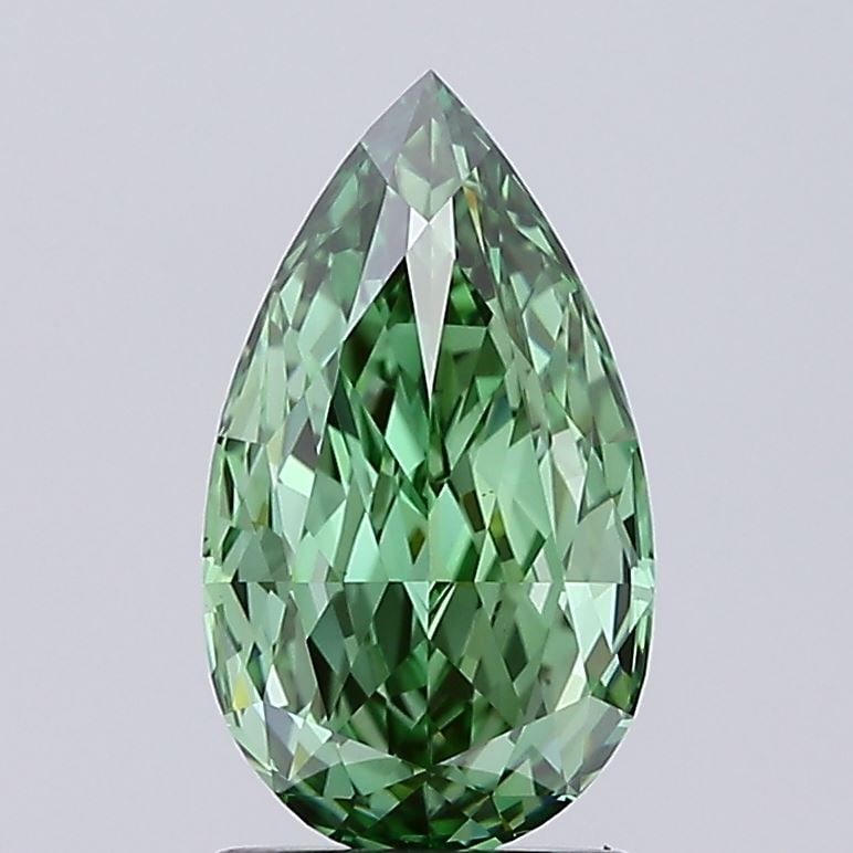 Loose Diamond - PEAR 1.62ct Fancy Vivid Green VS1 (1 of 1)