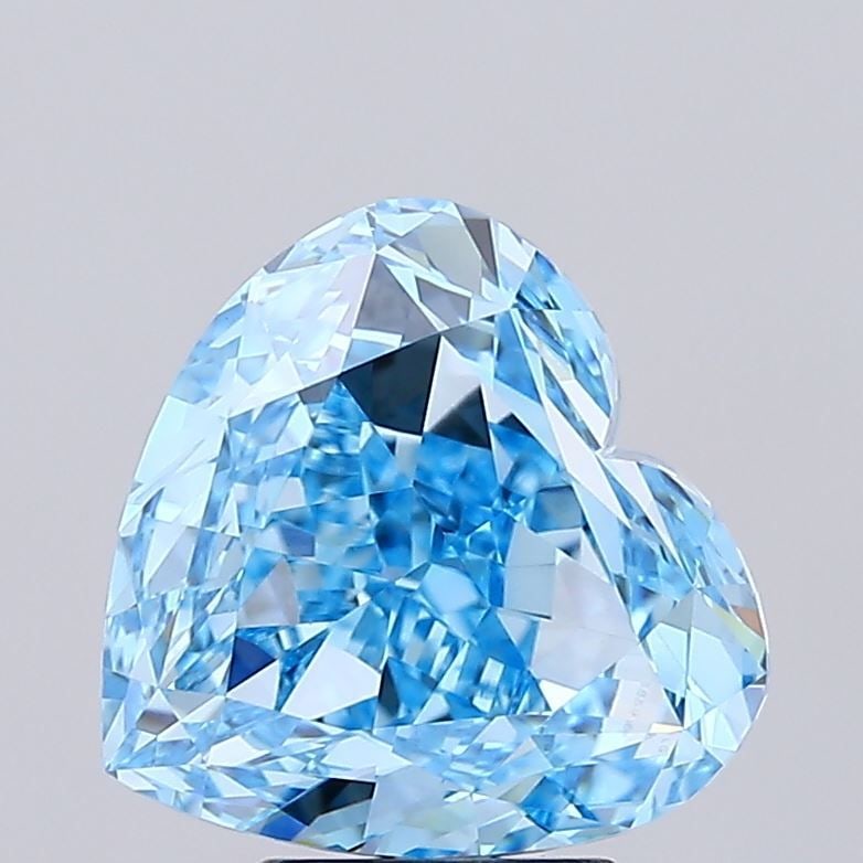 Loose Diamond - HEART 5.02ct Fancy Vivid Blue VS1: Loose Diamond - HEART 5.02ct Fancy Vivid Blue VS1 Source: This is a real non-mined Diamond that has been grown in a lab Shape: HEART Carats: 5.02 Color: Fancy Vivid Blue Certification: IGI Video: