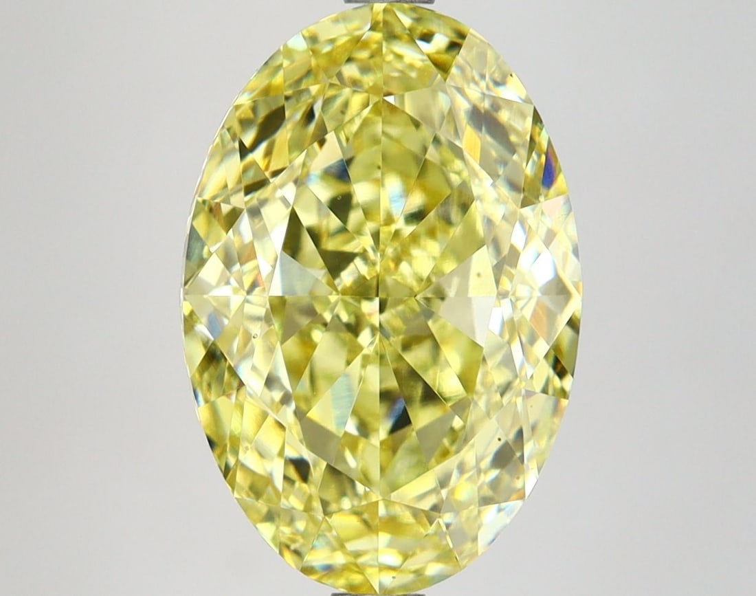 Loose Diamond - OVAL 5.53ct Fancy Intense Yellow VVS2: Loose Diamond - OVAL 5.53ct Fancy Intense Yellow VVS2 Source: This is a real non-mined Diamond that has been grown in a lab Shape: OVAL Carats: 5.53 Color: Fancy Intense Yellow Certification: IGI Vide